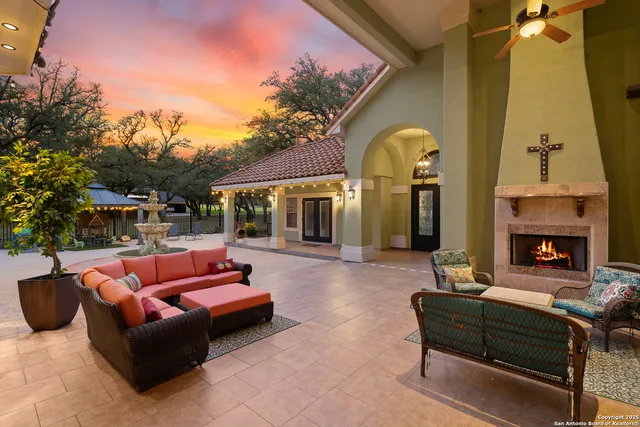a view of a house with sitting area