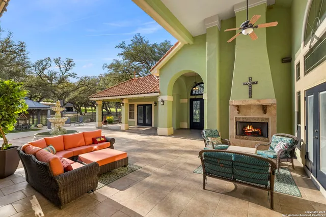 a outdoor space view with a sitting space