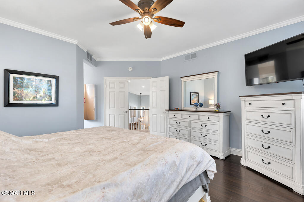 11177 Terraceridge Road Moorpark, CA 93021 - Photo 25 of 54 a bedroom with a bed a dresser and a television