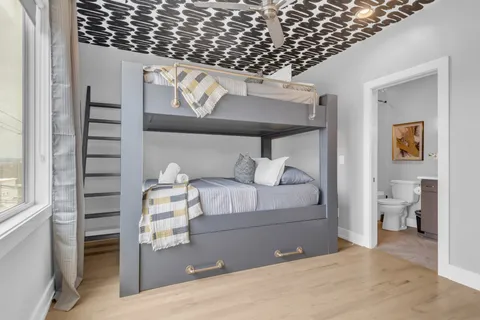 a view of a hallway with washer and dryer