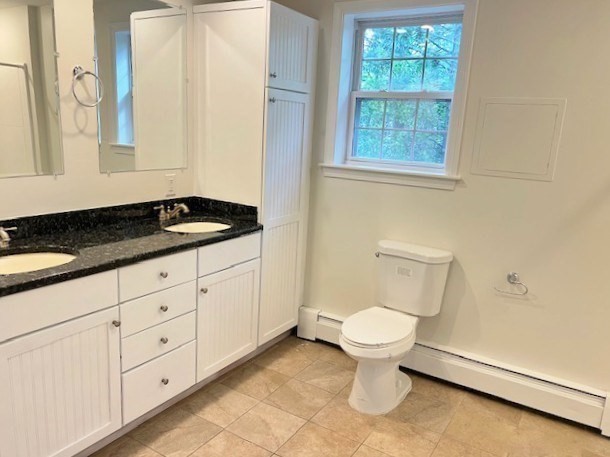 34 Kent Road Westminster, MA 01473 - Photo 6 of 27 a bathroom with a granite countertop toilet and a sink