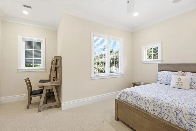 a view of a swimming pool with lounge chair