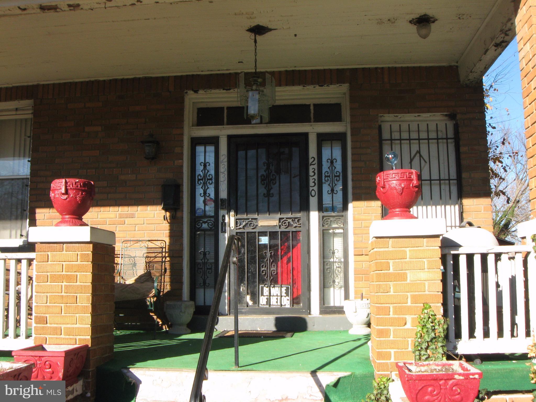 2330 R Street Southeast Washington, DC 20020 - Photo 4 of 6 Right of Main Entrance is 2nd Entrance