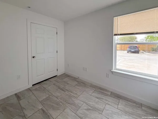 an empty room with a window