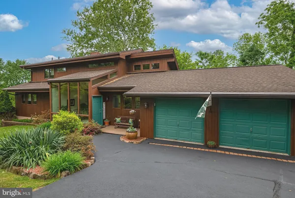 front view of a house with a garage