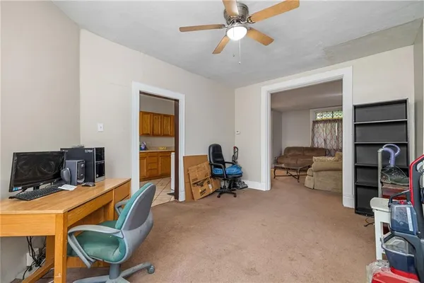 a room with furniture