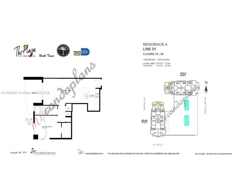 Brickell Miami, FL 33131 - Photo 17 of 17 a picture of a floor plan