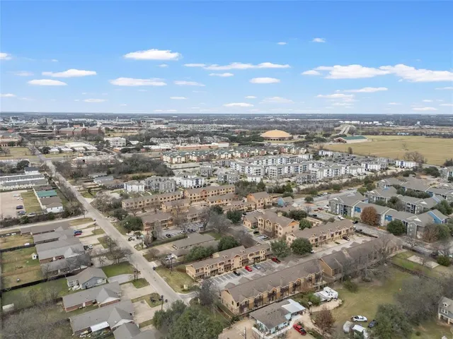 an aerial view of a city