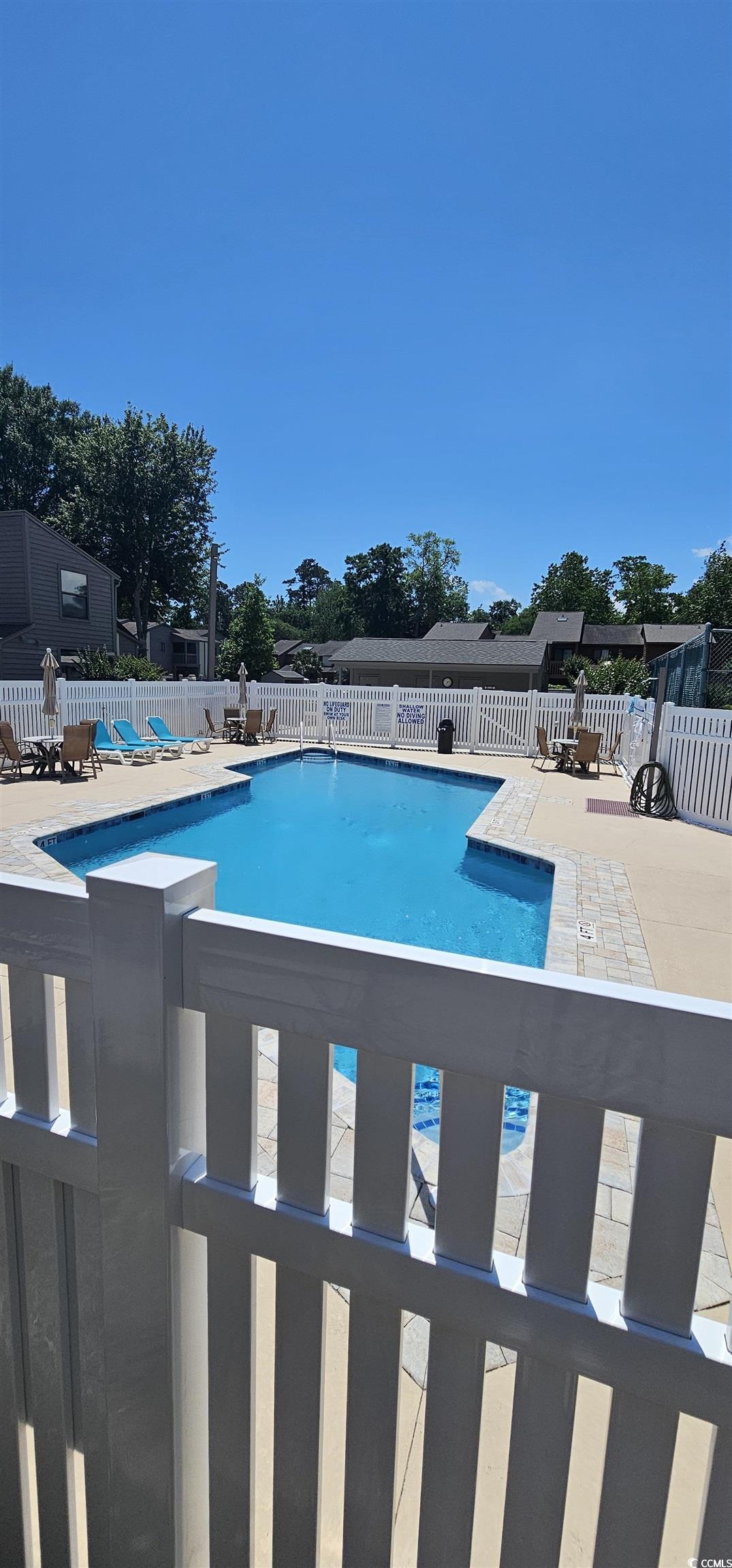615 13th Avenue South, Unit 137 Surfside Beach, SC 29575 - Photo 40 of 40 Community pool with a patio area and a fenced backyard