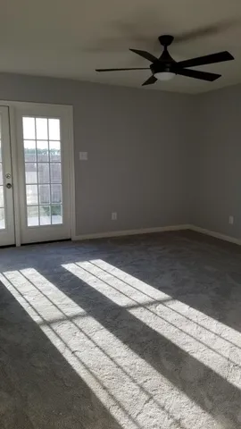 a view of a livingroom with a hard wood floor