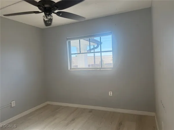 an empty room with a window