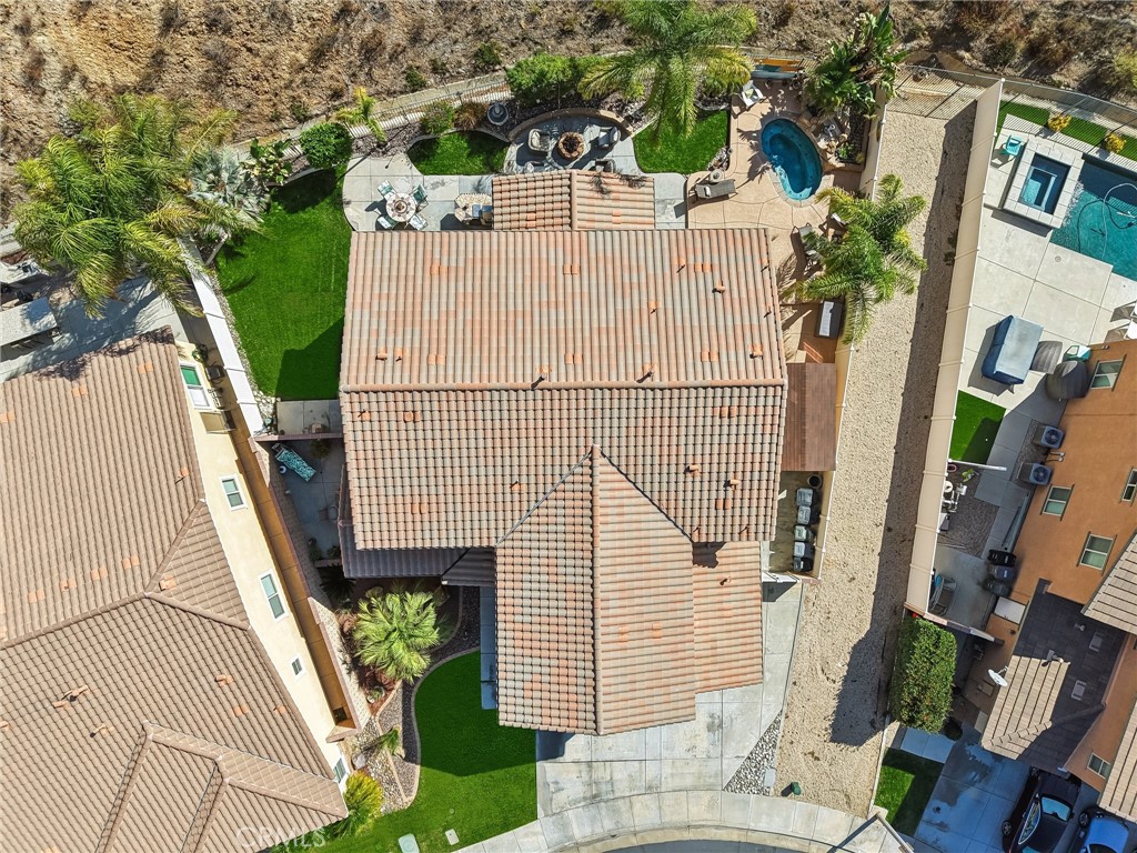 36274 Waxen Road Lake Elsinore, CA 92532 - Photo 47 of 65 an aerial view of a house with a garden