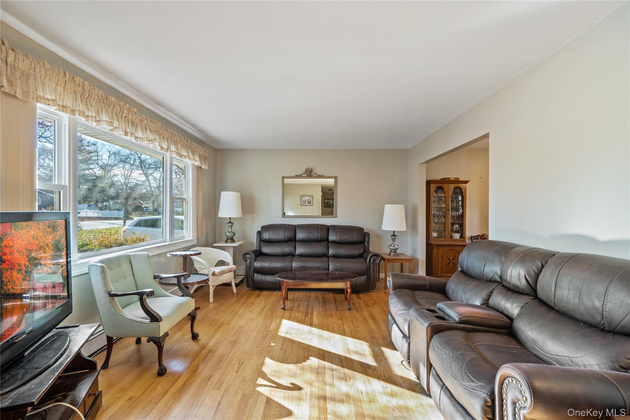 211 Mooney Pond Road Selden, NY 11784 - Photo 4 of 41 a living room with furniture and a flat screen tv