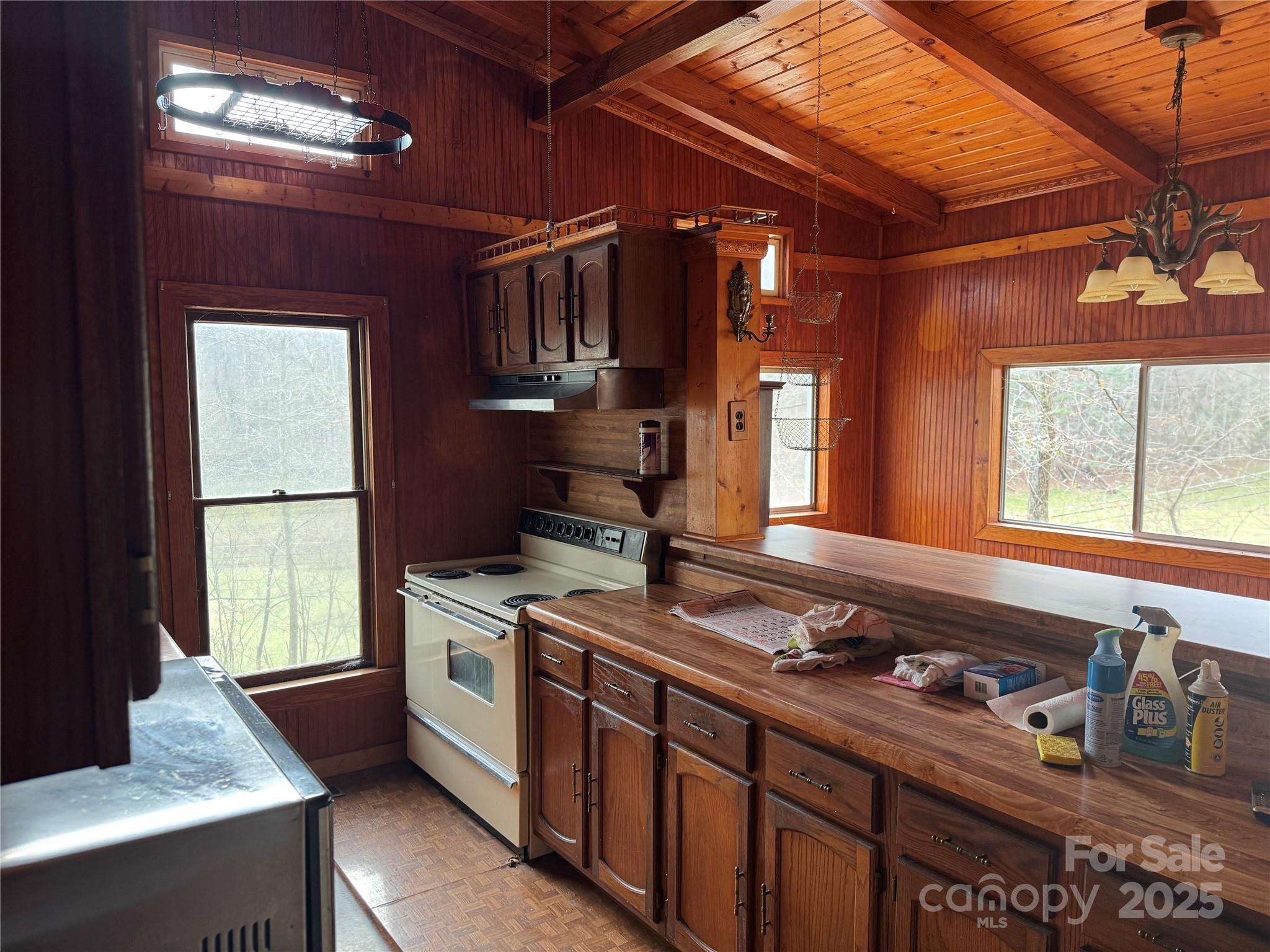 201 Tinsley Road Brevard, NC 28712 - Photo 15 of 23 a kitchen that has a stove and a table