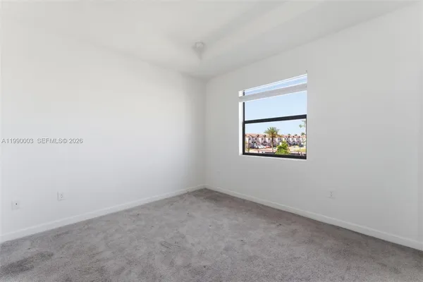 an empty room with a window