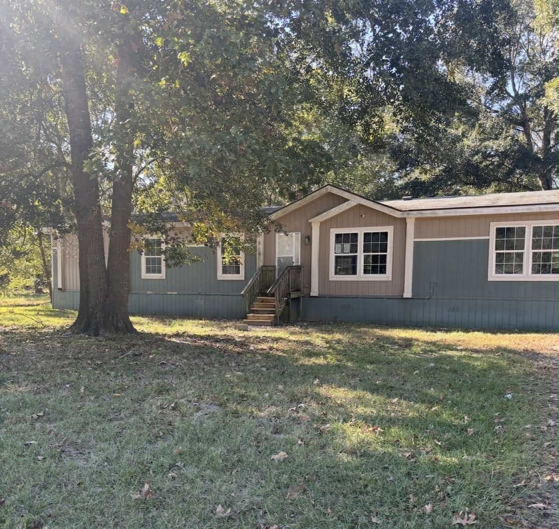 a backyard of a house