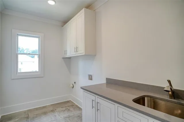 a view of an empty room with empty racks