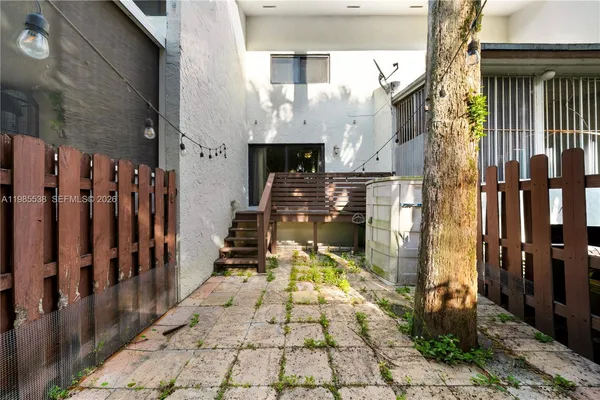 a view of a pathway of a building