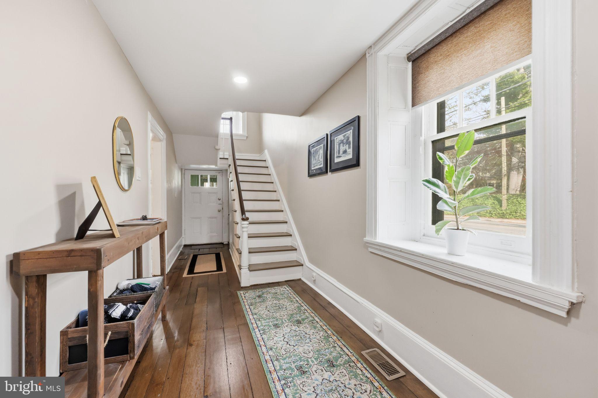 126 North Providence Road Media, PA 19063 - Photo 11 of 28 a view of entryway with wooden floor and stairs