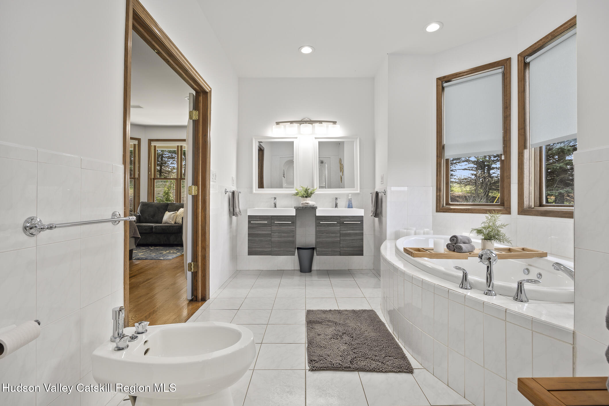 350 Taghkanic Road Elizaville, NY 12523 - Photo 19 of 36 a bathroom with a tub sink and mirror