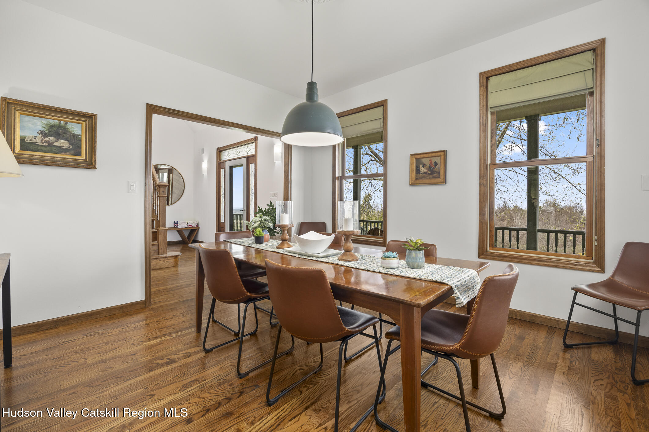 350 Taghkanic Road Elizaville, NY 12523 - Photo 3 of 36 a view of a dining room with furniture window and wooden floor