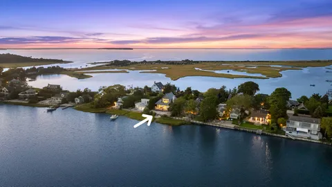 a view of a lake with a mountain in the background