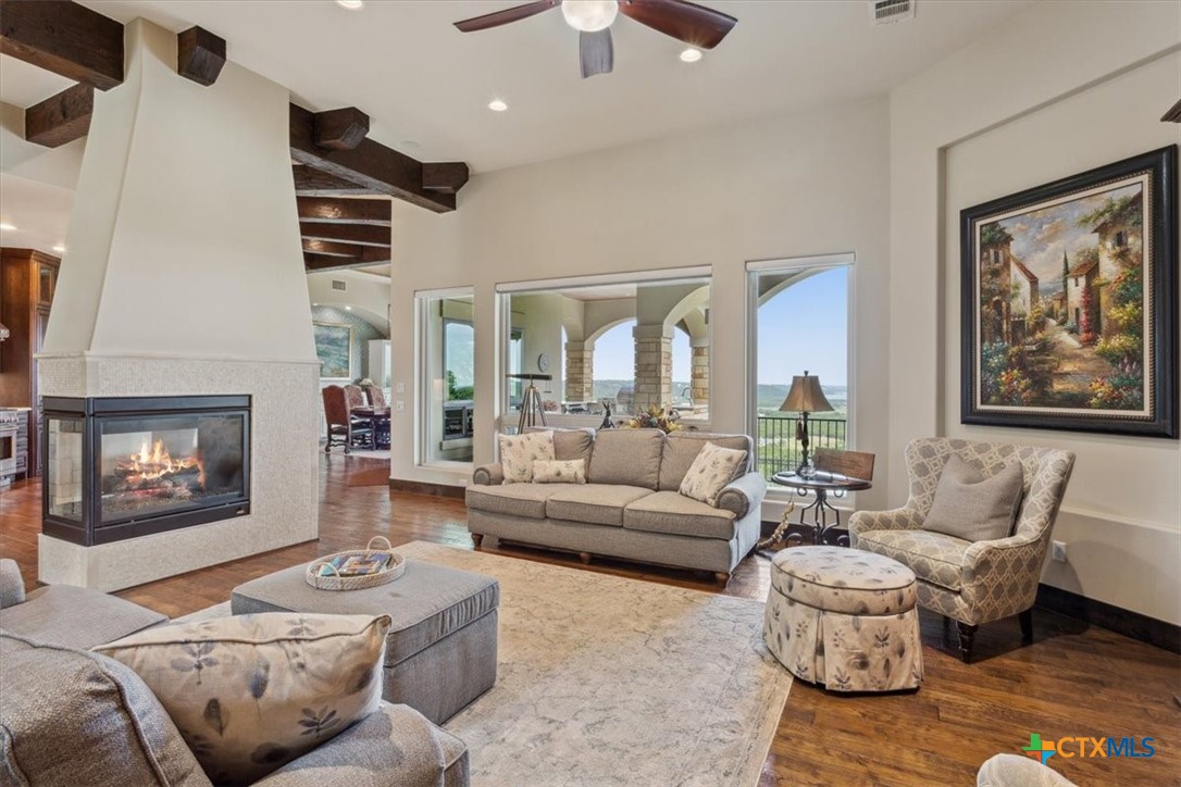 3319 Eagle Ridge Drive Harker Heights, TX 76548 - Photo 10 of 48 a living room with furniture and a fireplace