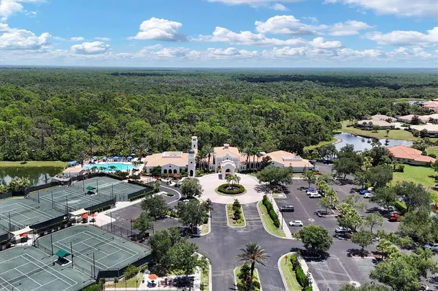 a view of a city with a lake view