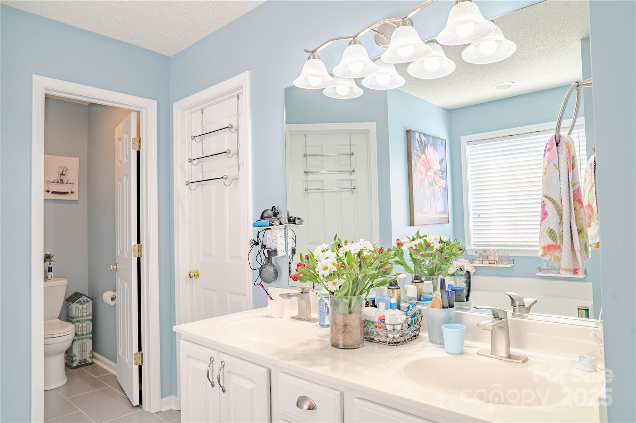 123 Wildbriar Road Fletcher, NC 28732 - Photo 36 of 48 a bathroom with a granite countertop a large mirror and a sink