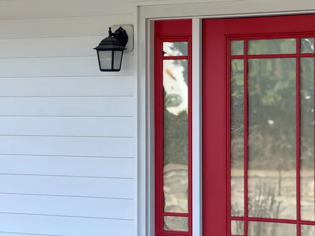 a front view of house with yard
