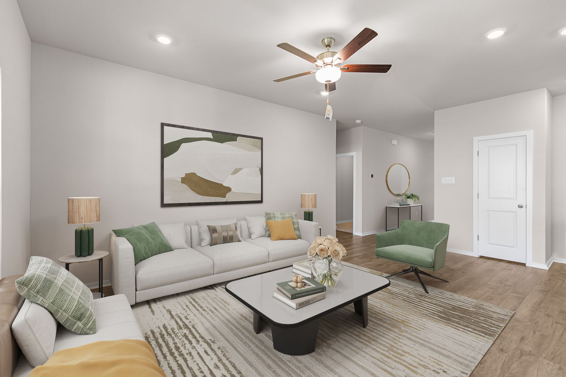 173 Sleep Hollow Jarrell, TX 76537 - Photo 6 of 29 Open Concept Family Room - Virtually Staged
