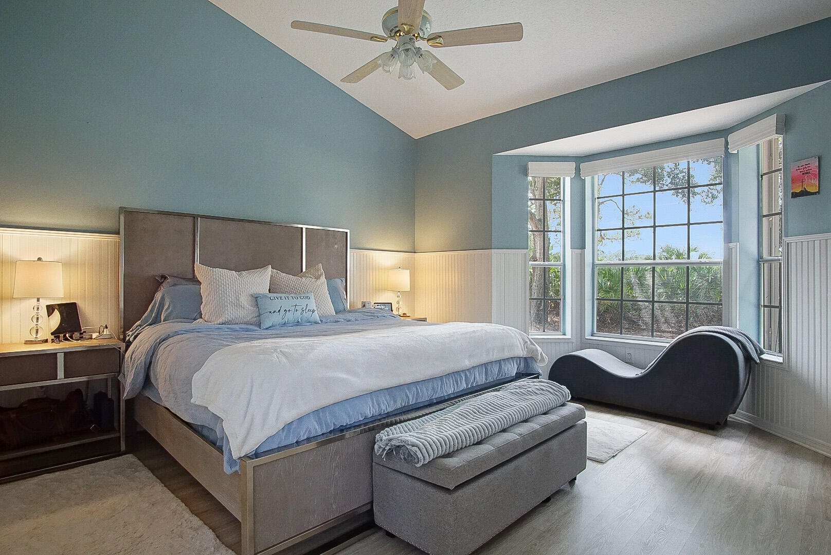 1581 Southwest Harbour Isles Circle, Unit 58 Port St. Lucie, FL 34986 - Photo 11 of 38 a bed room with a bed and a couch