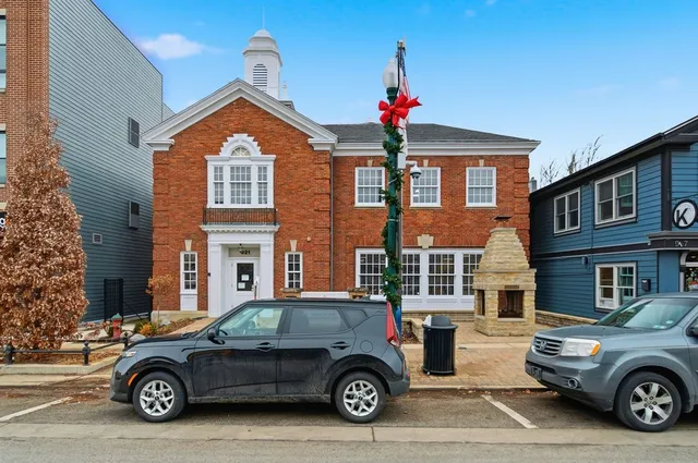 a car parked in front of a house