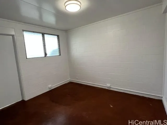 an empty room with a window