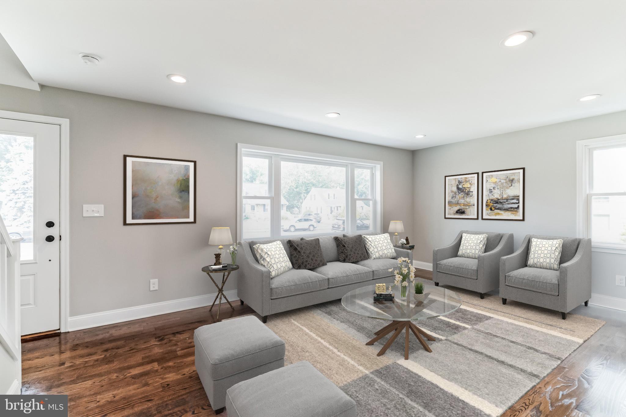 1317 Bradford Road Oreland, PA 19075 - Photo 7 of 39 Living Room with virtual staging