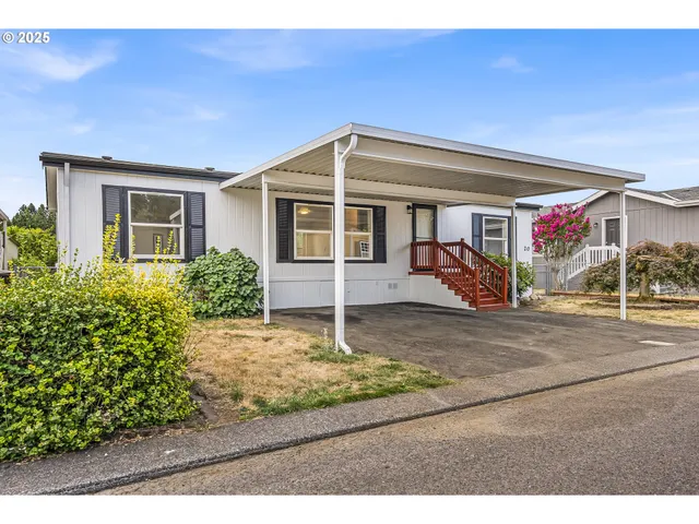 a view of a house with a patio