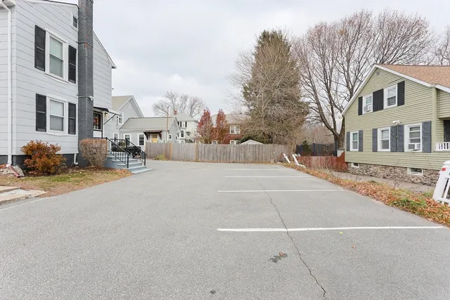 a view of a street with a building