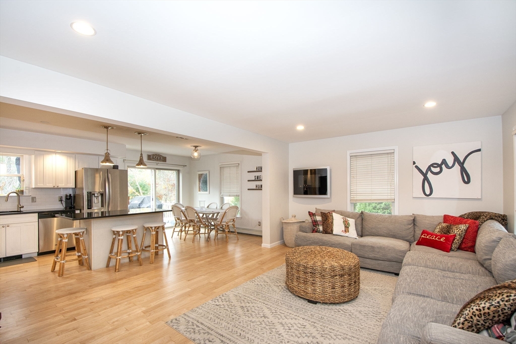 21 Union Street Marshfield, MA 02050 - Photo 4 of 31 a living room with furniture and view of kitchen