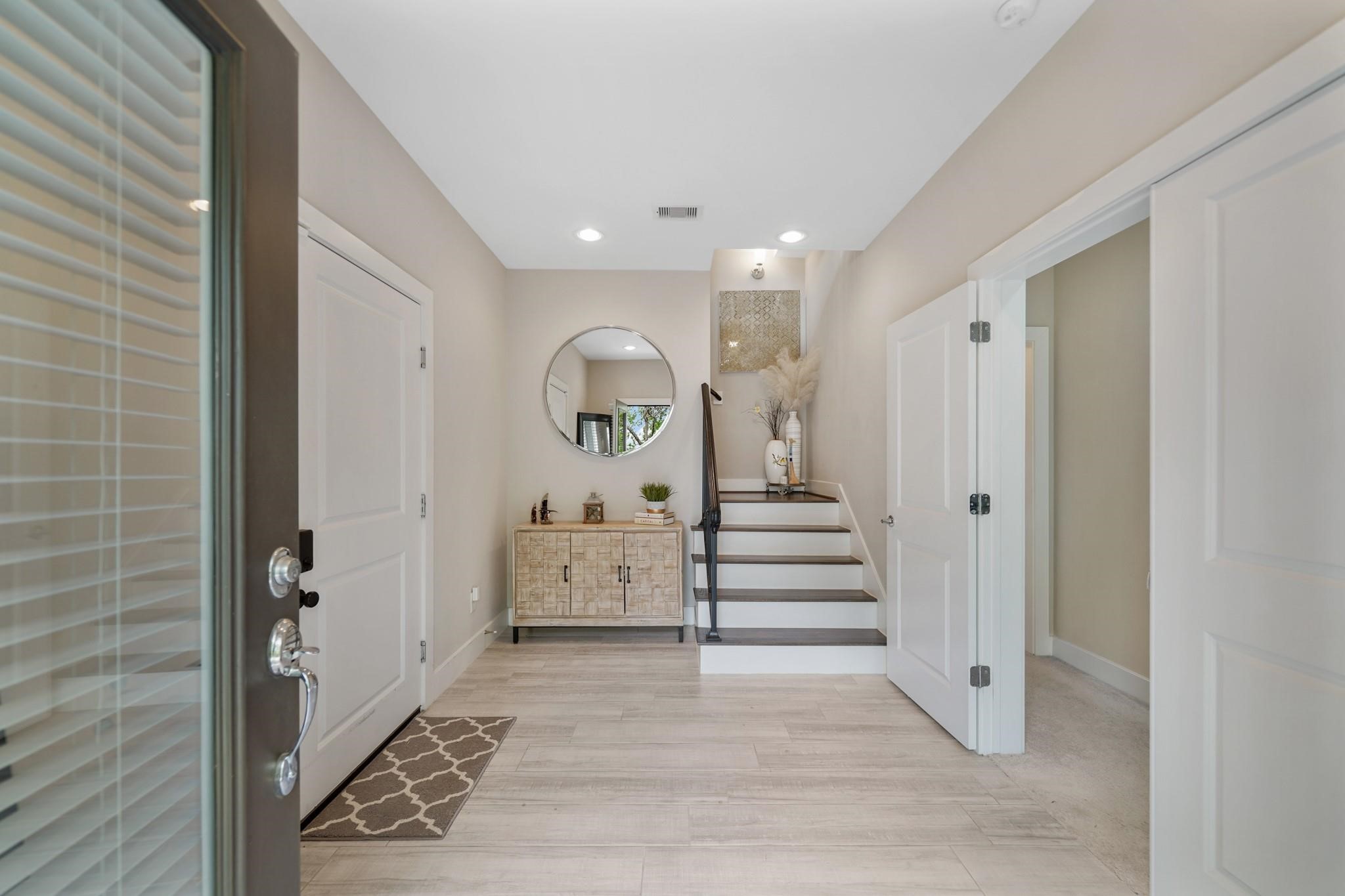 1824 Bonner Street Houston, TX 77007 - Photo 3 of 39 a view of front door with hallway and stairs