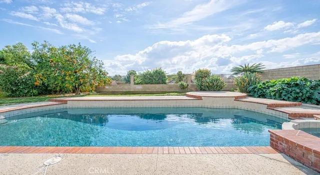 a view of a yard and an trees