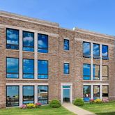 a front view of an apartment building