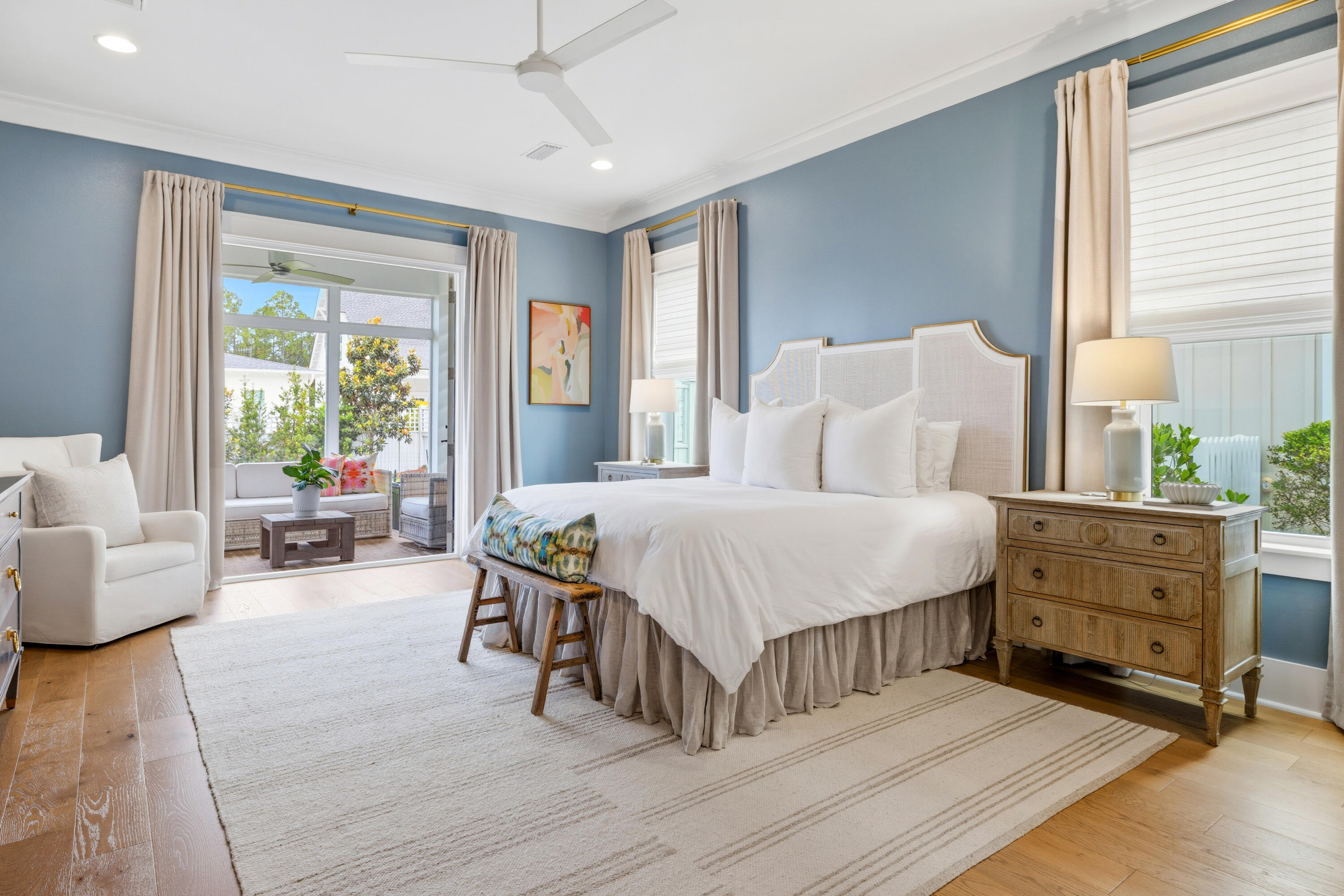 113 Catface Dr Inlet Beach Inlet Beach, FL 32461 - Photo 21 of 53 a spacious bedroom with a bed and a couch