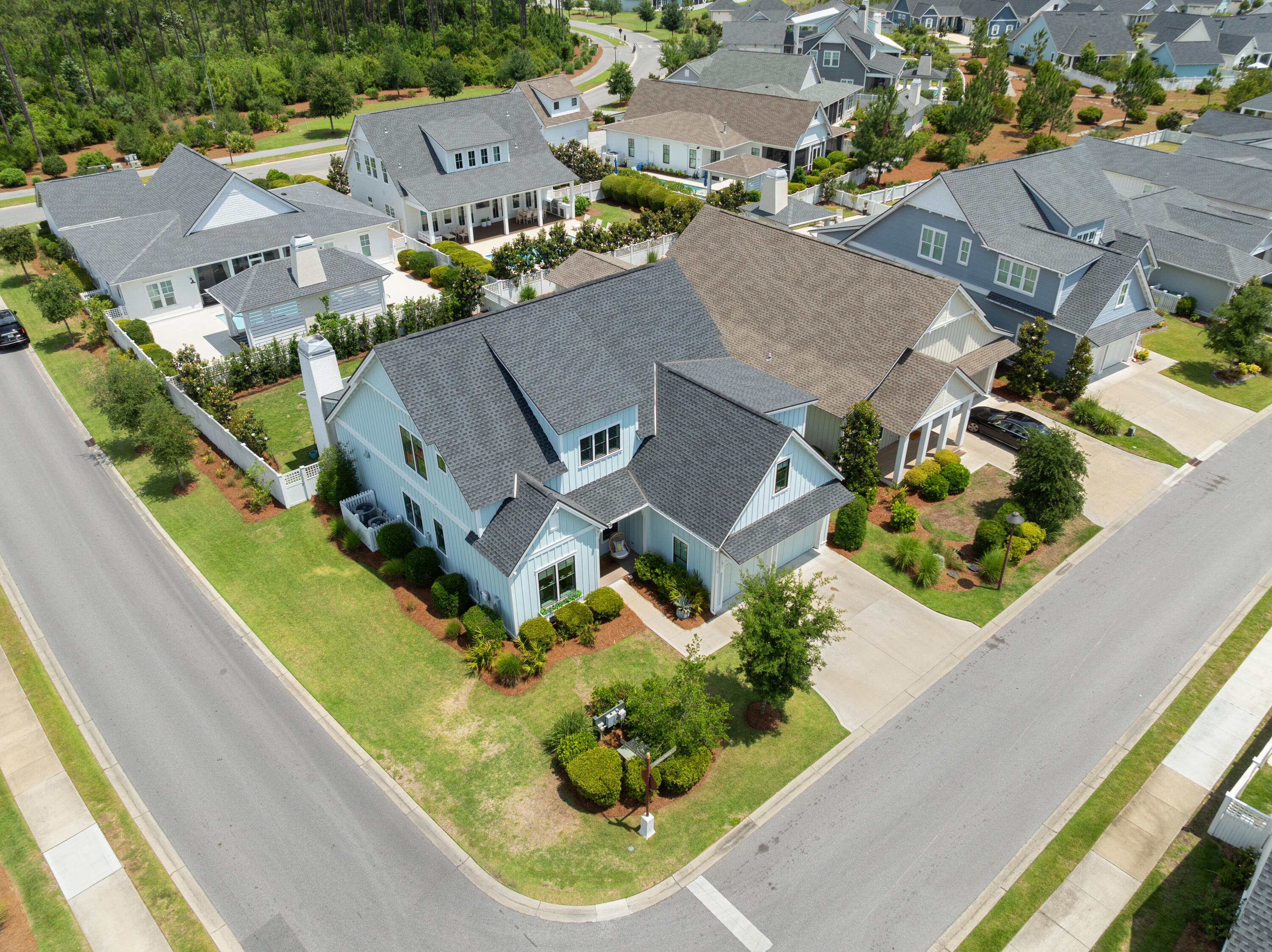 113 Catface Dr Inlet Beach Inlet Beach, FL 32461 - Photo 48 of 53 an aerial view of residential houses with outdoor space