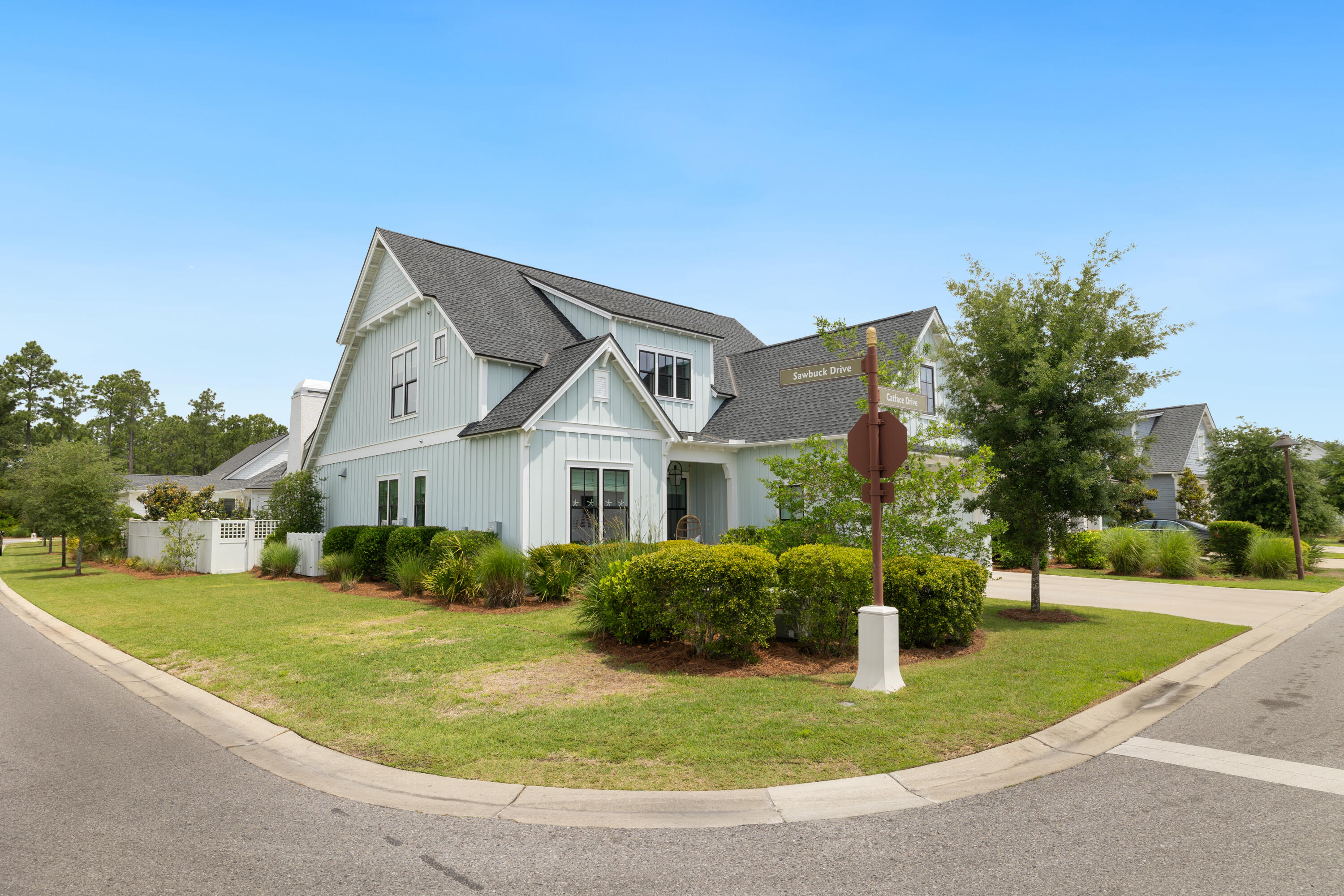 113 Catface Dr Inlet Beach Inlet Beach, FL 32461 - Photo 49 of 53 a front view of house with yard and green space