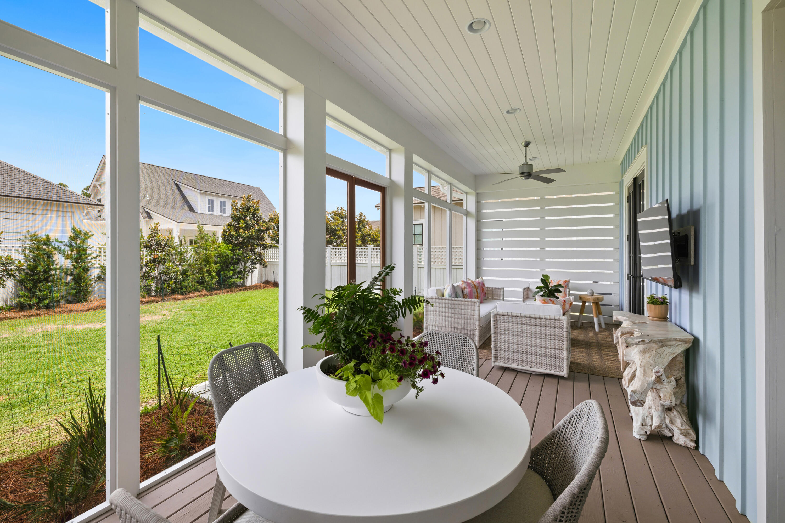 113 Catface Dr Inlet Beach Inlet Beach, FL 32461 - Photo 50 of 53 a living room with furniture and a potted plant