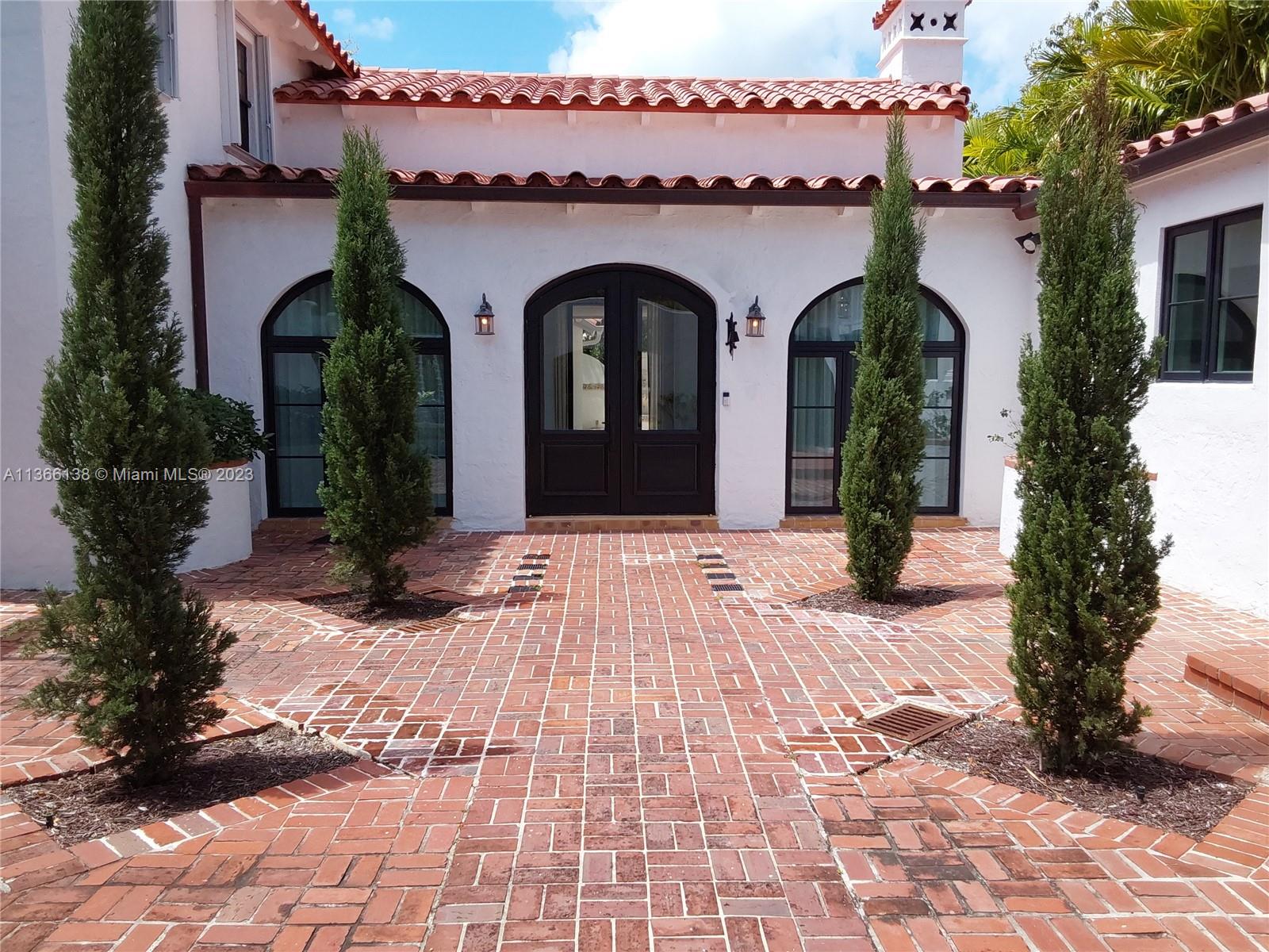 a front view of a house