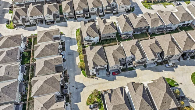 an aerial view of a football ground