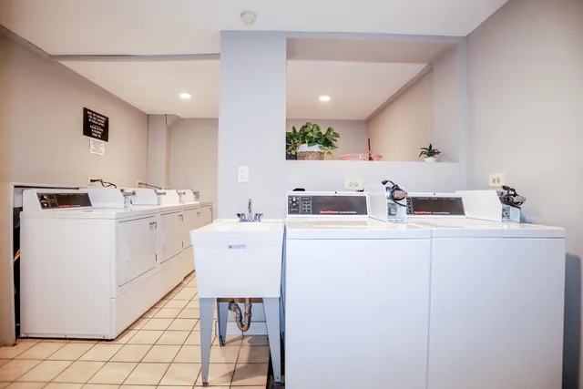a room with dryer and washer