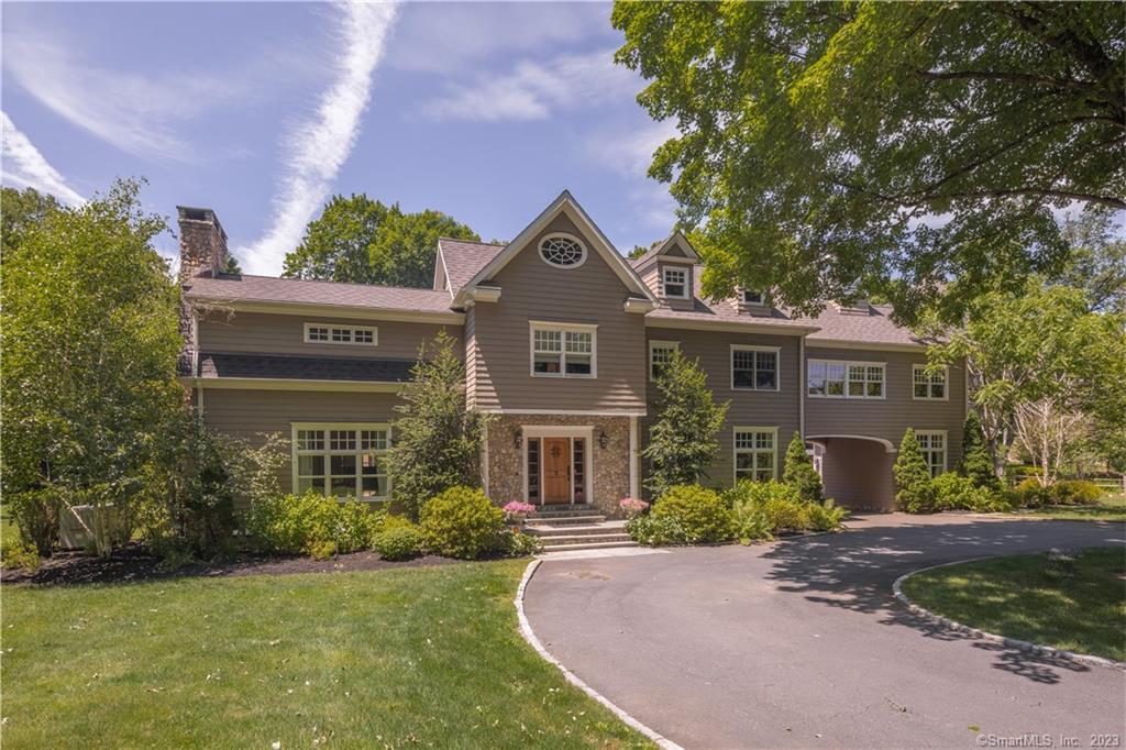 5 Smith Farm Road Weston, CT 06883 - Photo 1 of 1 front view of a house with a yard