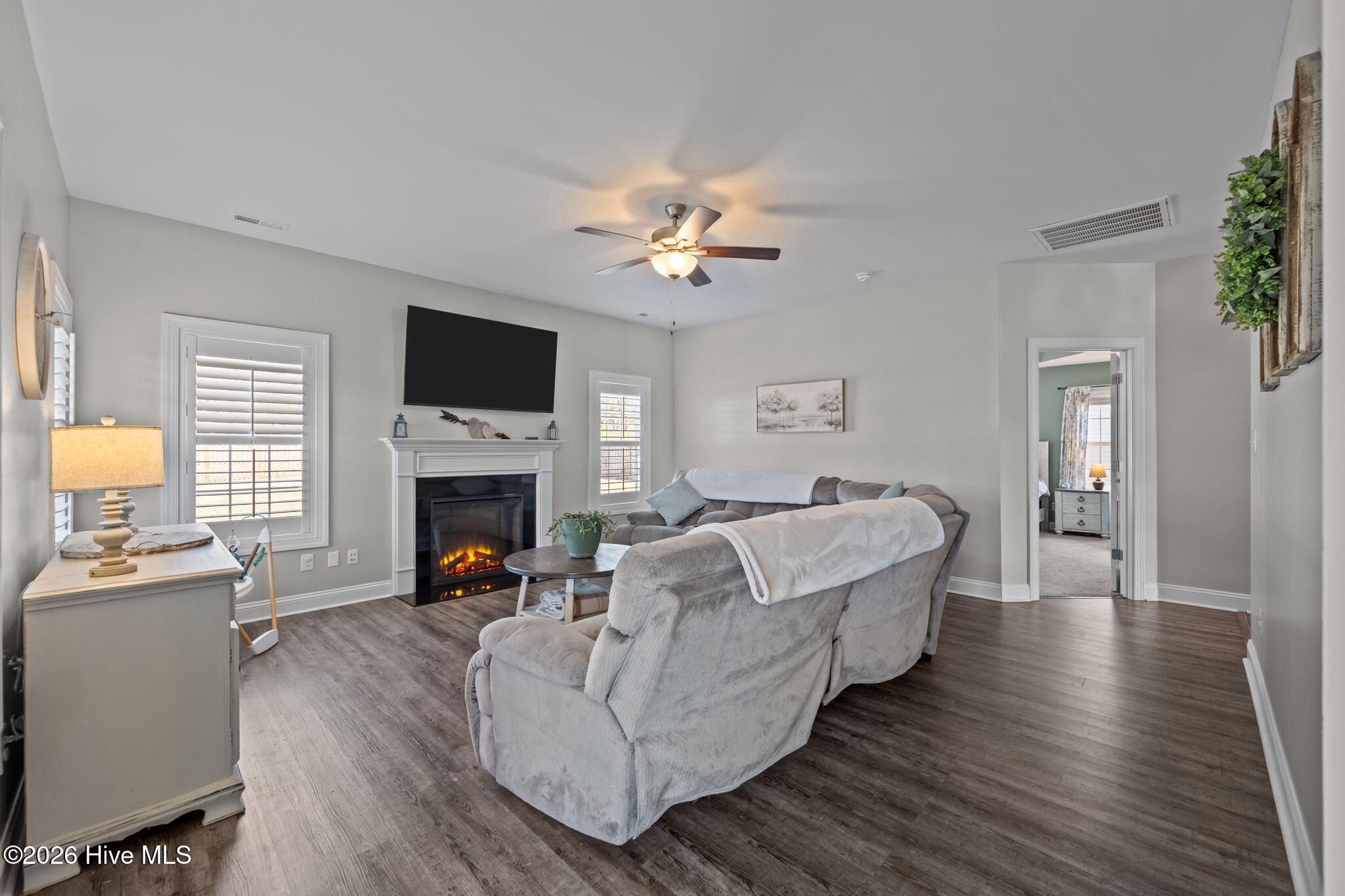 878 Stormy Gale Lane Holly Ridge, NC 28445 - Photo 16 of 54 Living Room with Fireplace